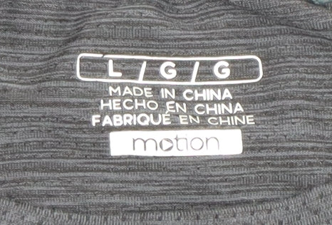 Creo Men's Black T-Shirt - Size L, Crew Neck, Casual