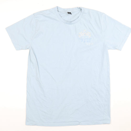 35 Colour Staple Unisex Blue Cotton T-Shirt M