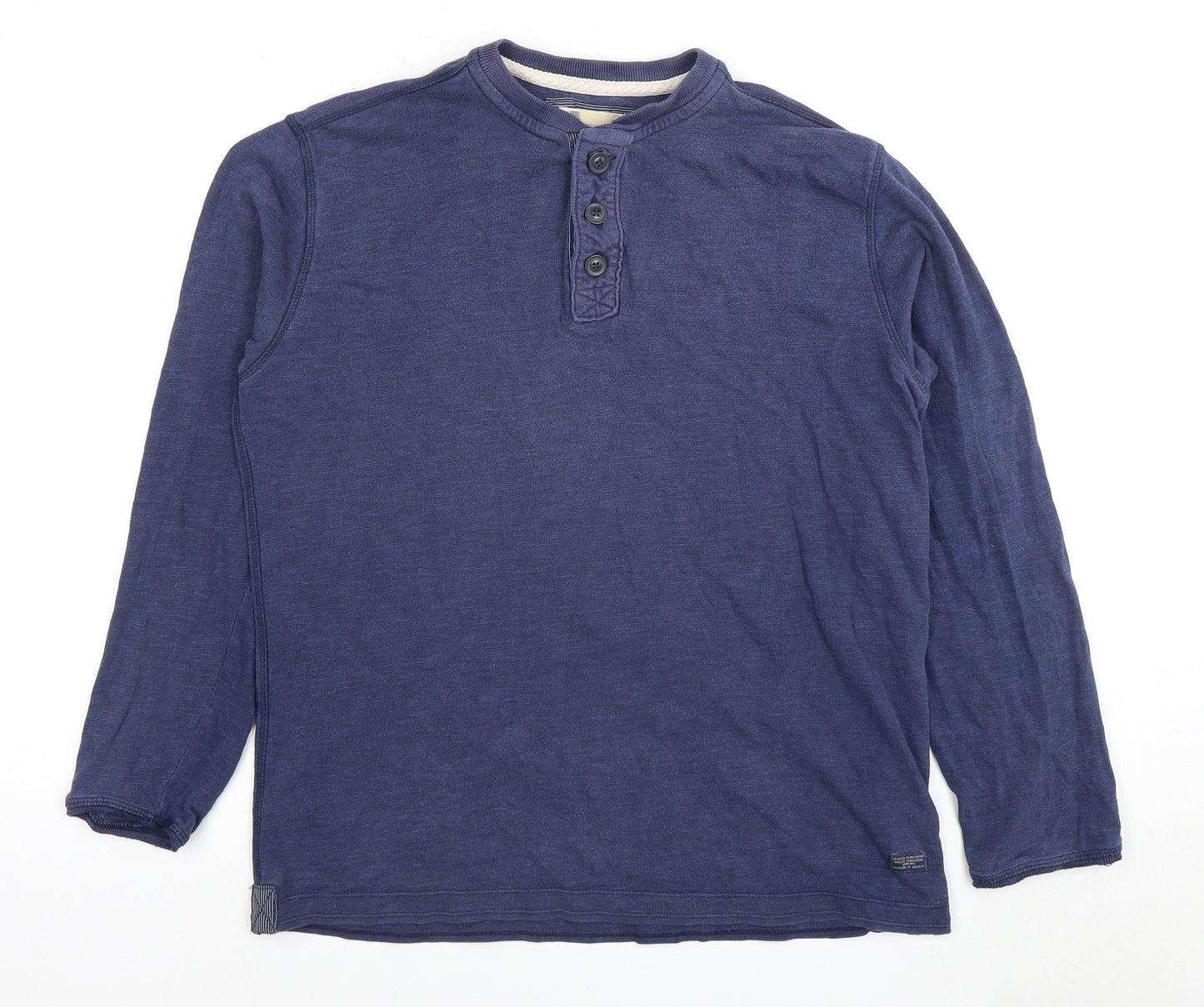 Marks and Spencer Men's Blue M Polo Long Sleeve