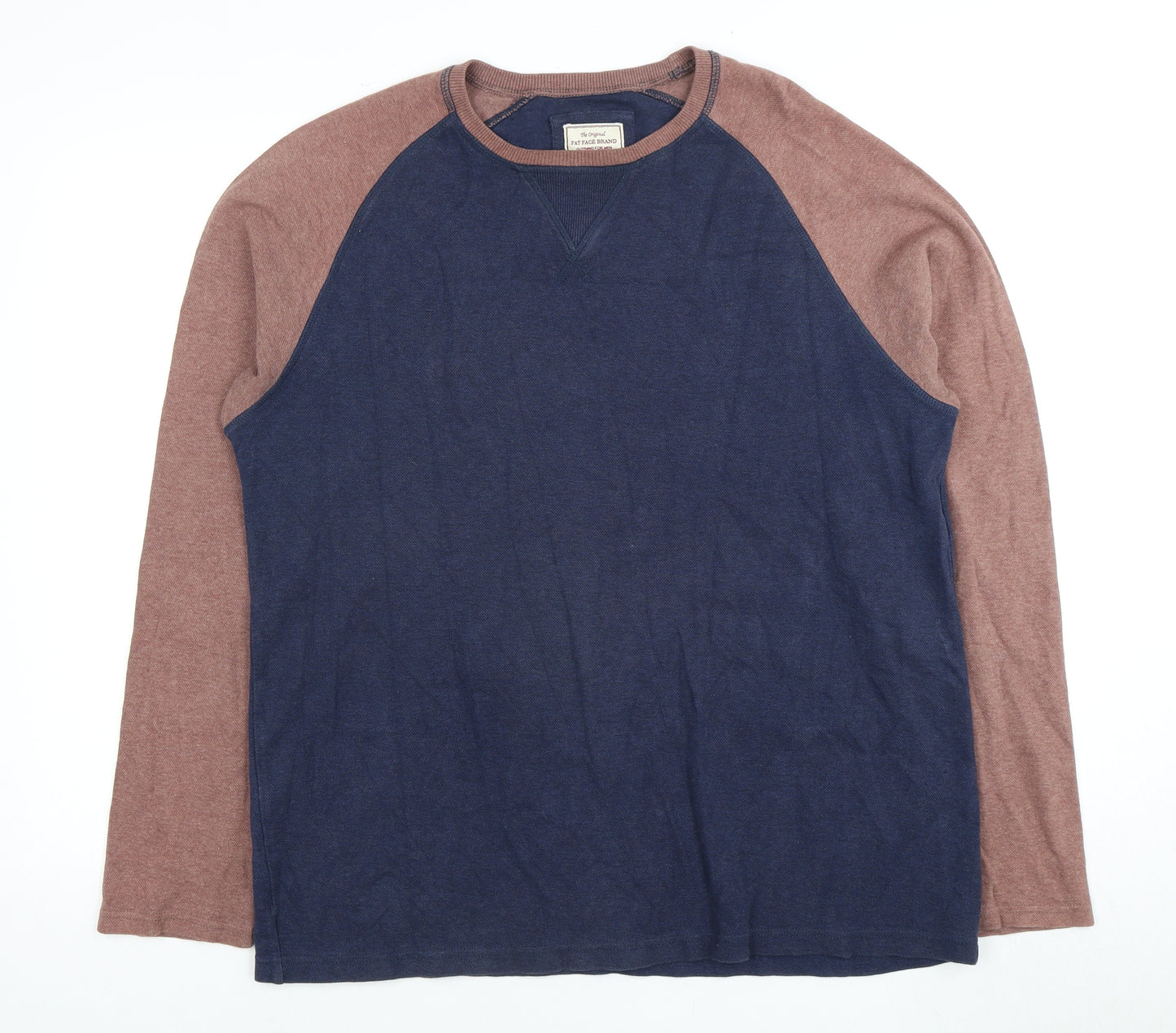 Fat Face Men's Blue Pullover Jumper, Long Sleeve