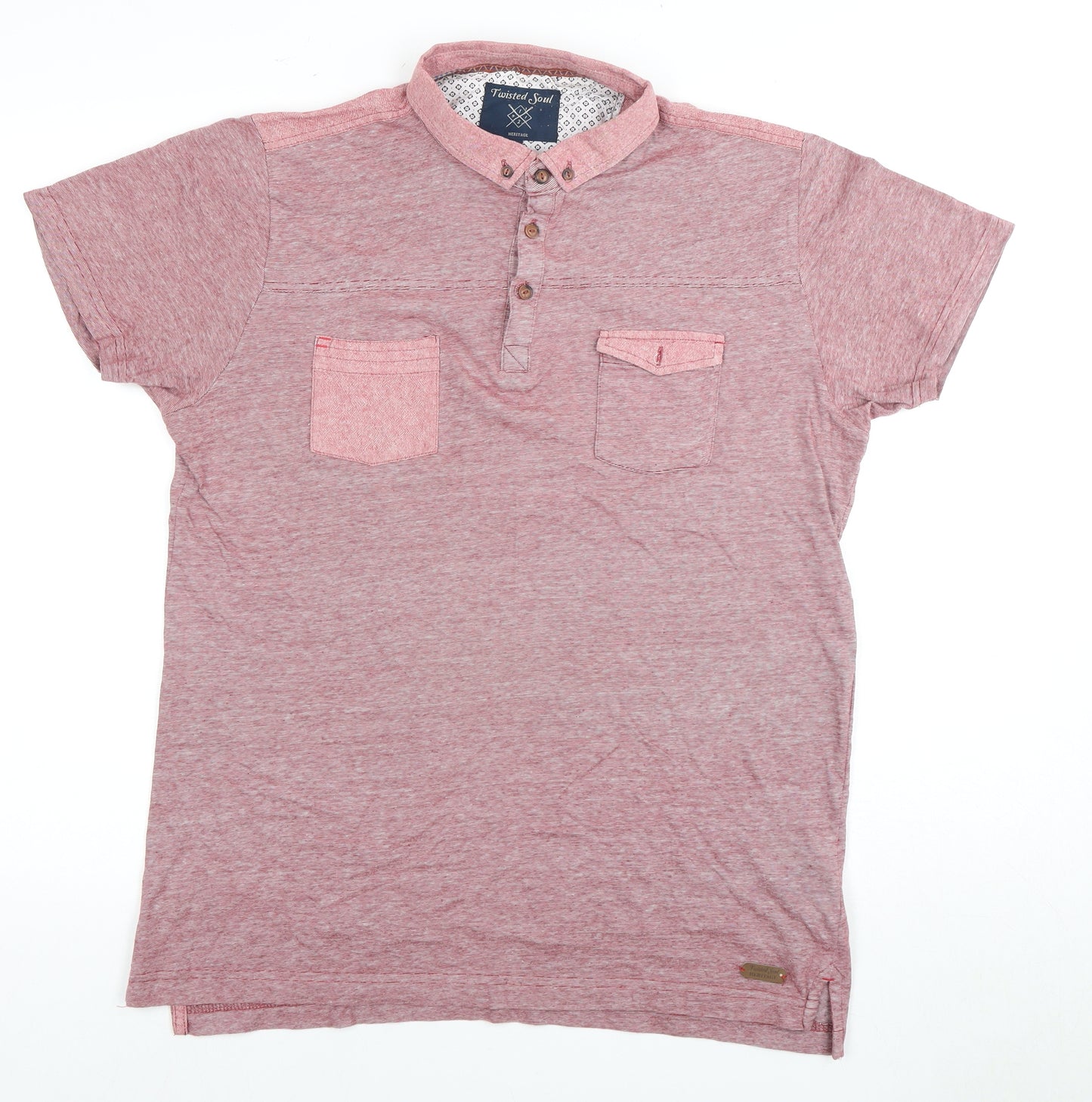 Twisted Soul Men's Red Polo Shirt XL