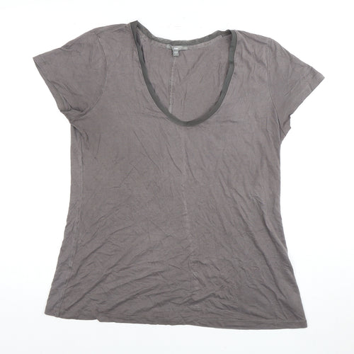 Gap Women's Grey Short Sleeve Scoop Neck T-Shirt, S