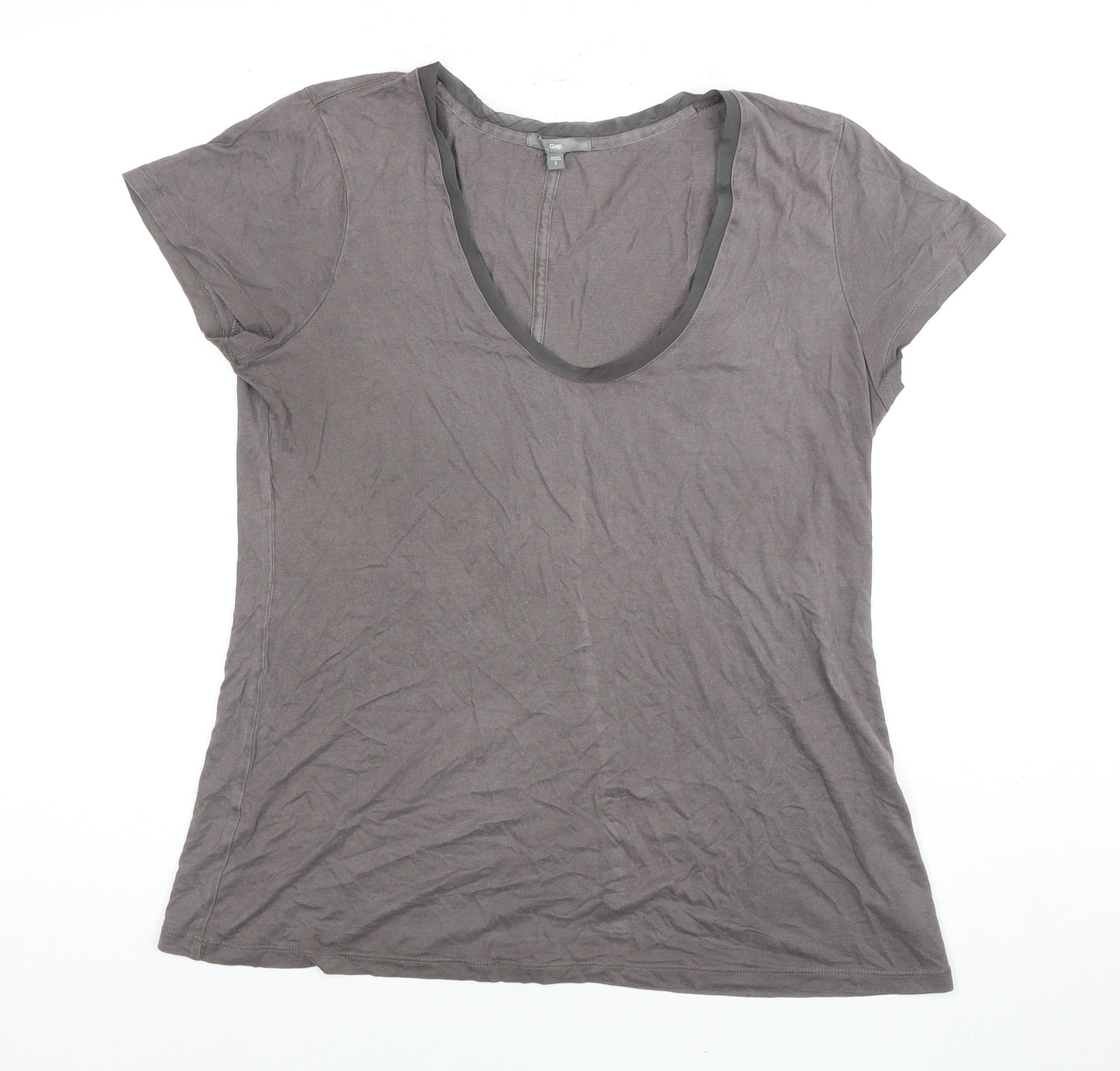 Gap Women's Grey Short Sleeve Scoop Neck T-Shirt, S