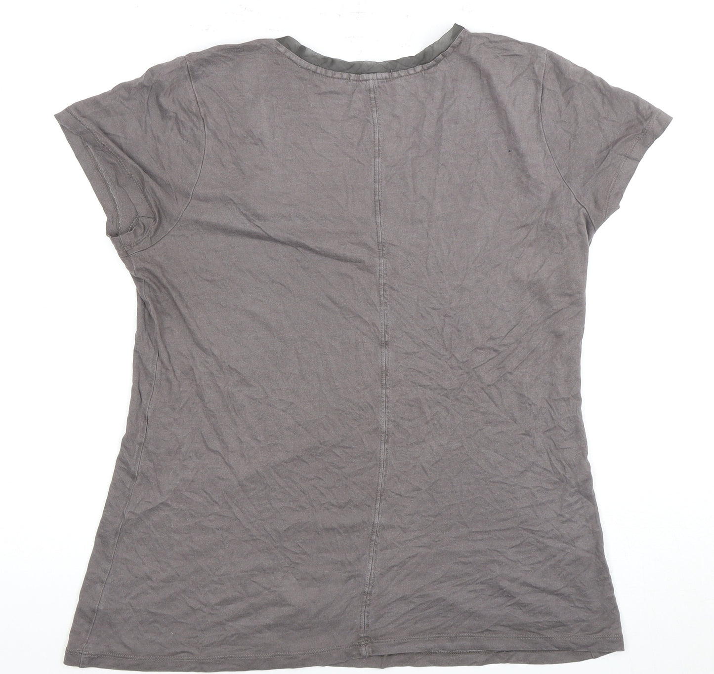 Gap Women's Grey Short Sleeve Scoop Neck T-Shirt, S