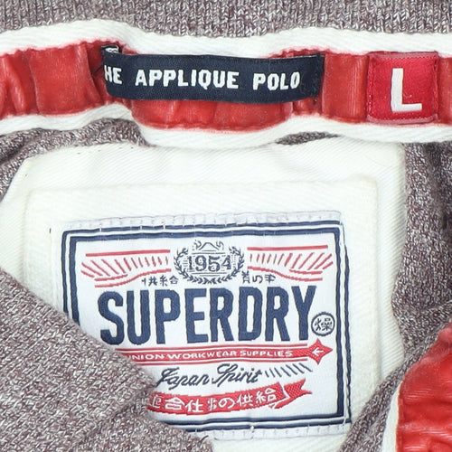 Superdry Men's Brown Polo Shirt L