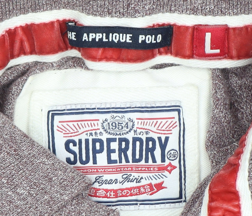 Superdry Men's Brown Polo Shirt L