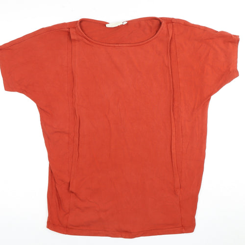 Women's Red Cotton T-Shirt, S, Short Sleeve, Casual