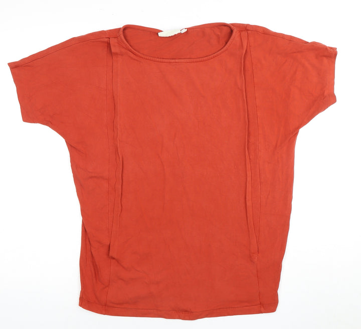 Women's Red Cotton T-Shirt, S, Short Sleeve, Casual