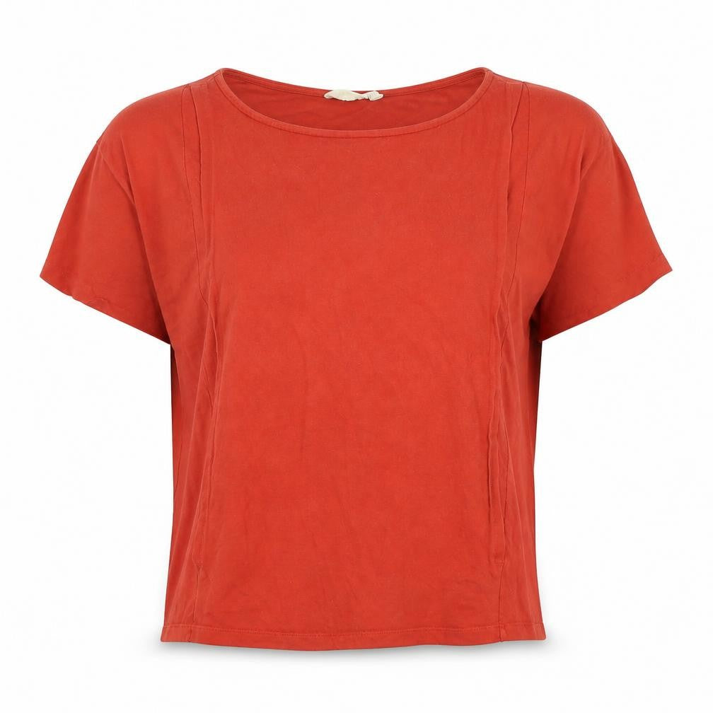 Women's Red Cotton T-Shirt, S, Short Sleeve, Casual