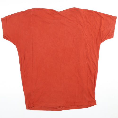 Women's Red Cotton T-Shirt, S, Short Sleeve, Casual