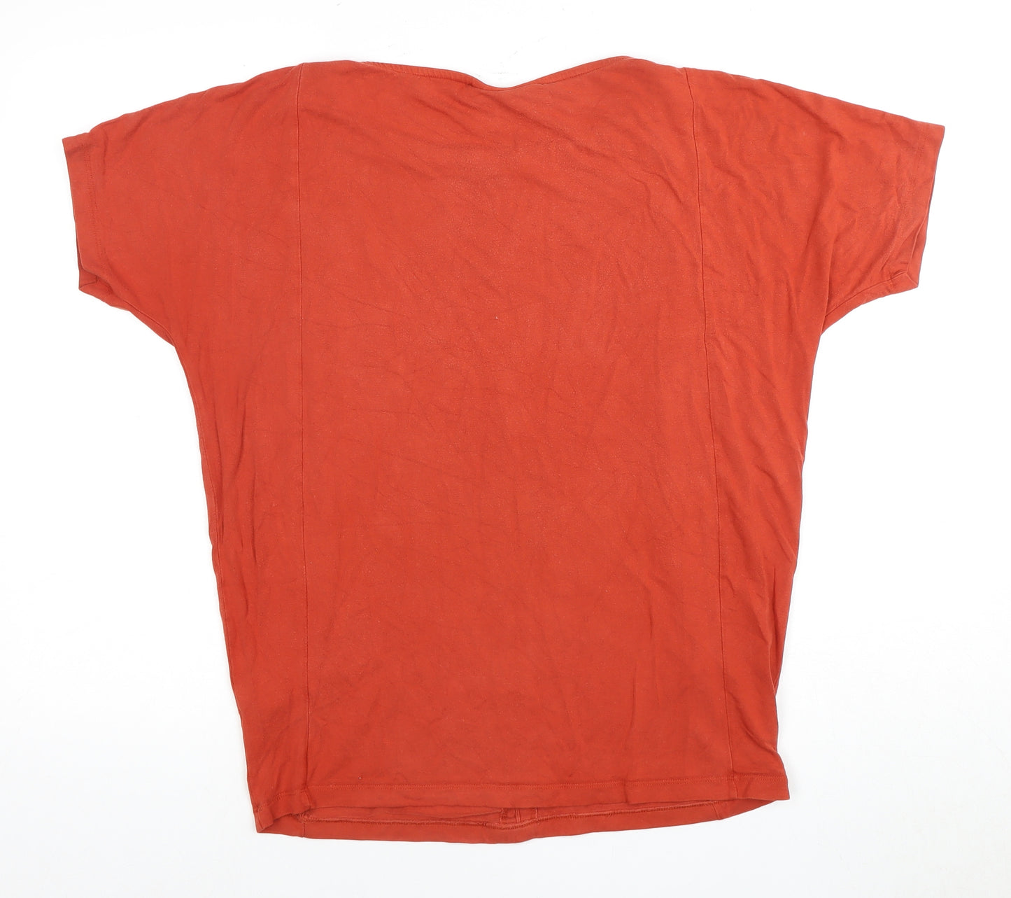 Women's Red Cotton T-Shirt, S, Short Sleeve, Casual