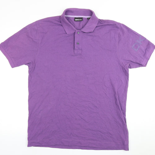 DKNY Men's Purple XL Polo Shirt - Stylish & Comfortable