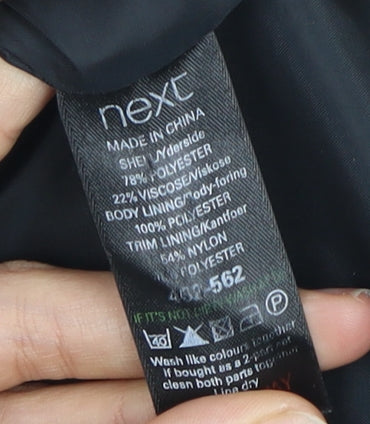 Next Women's Black Sheath Dress Size 8 V-Neck