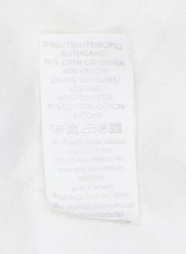 New Look Women's White Skirt Size 10 Linen Blend