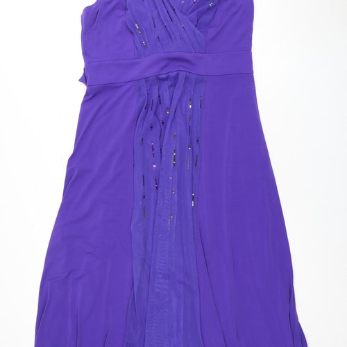 David Emanuel Women’s Purple A-Line Party Dress - Size 16