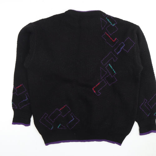 Bentley Casualwear Women's Black S Geometric Pullover Jumper