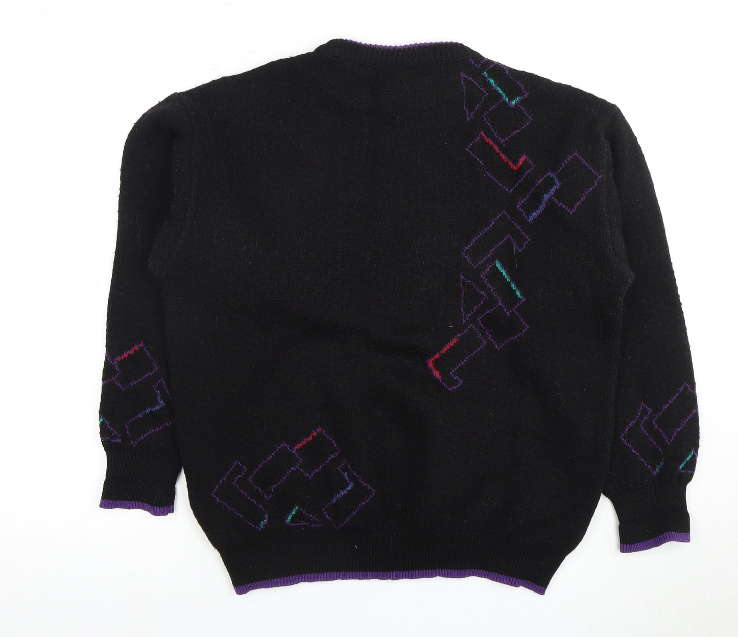 Bentley Casualwear Women's Black S Geometric Pullover Jumper