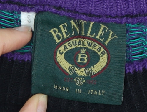 Bentley Casualwear Women's Black S Geometric Pullover Jumper