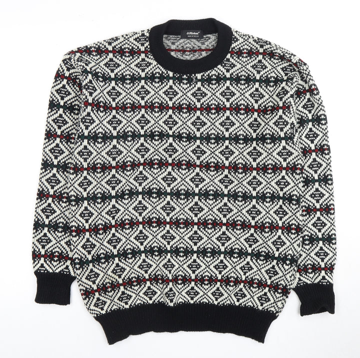 St Michael Men’s Black Medium Pullover Jumper