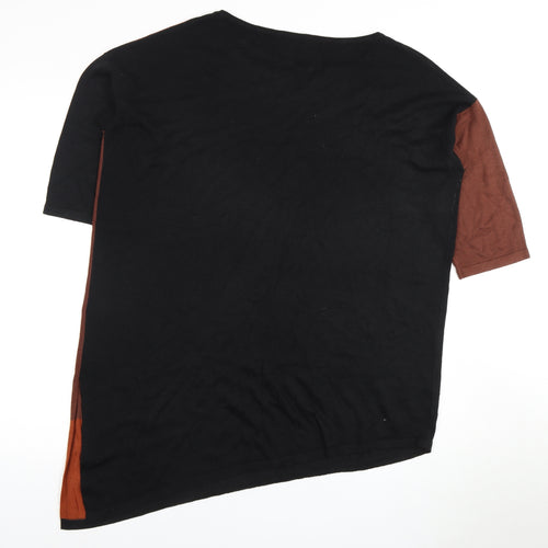 Evans Women's Black 3/4 Sleeve Jersey Top Size 14