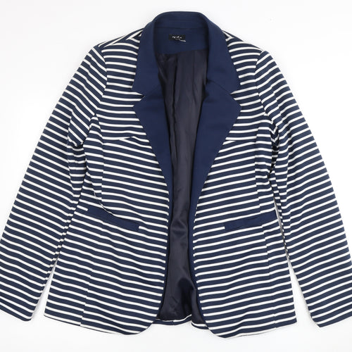 Next Women's Blue Striped Blazer Size 16