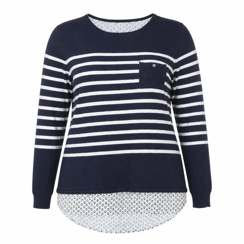 Debenhams Women's Blue Striped Blouse, Size 14