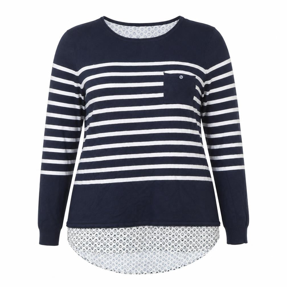 Debenhams Women's Blue Striped Blouse, Size 14
