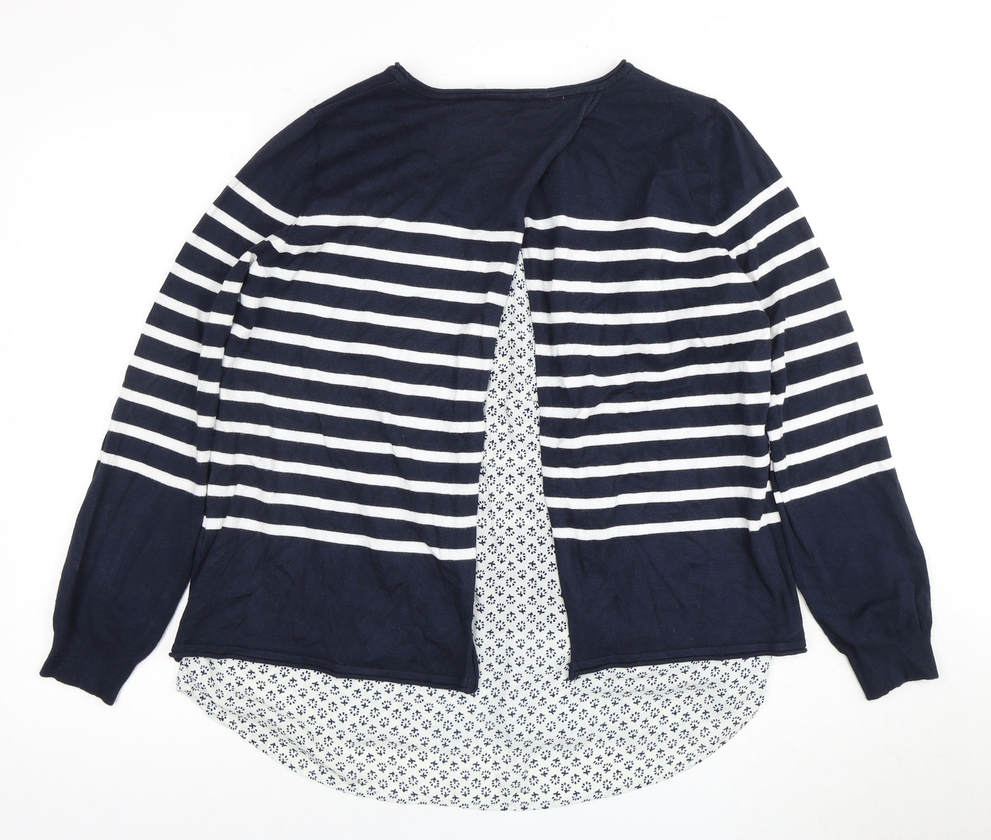 Debenhams Women's Blue Striped Blouse, Size 14