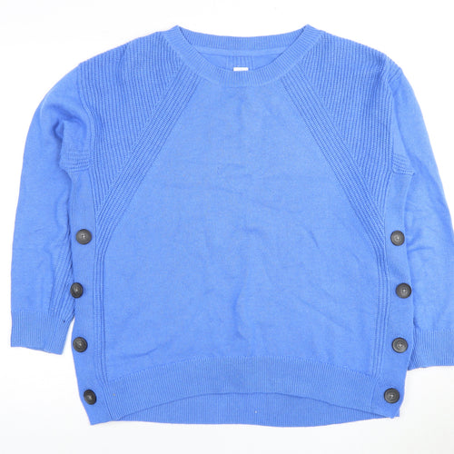 John Lewis Women's Blue Crew Neck Pullover Size 16
