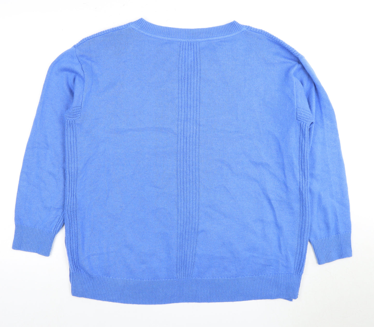 John Lewis Women's Blue Crew Neck Pullover Size 16