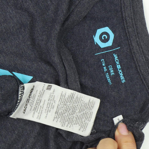 Jack & Jones Men's Grey 90s Graphic T-Shirt Size S