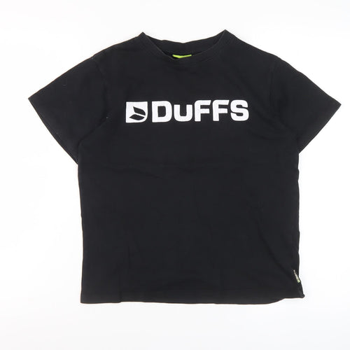 Duffs Teen Black Basic T-Shirt Size 11-12 YRS
