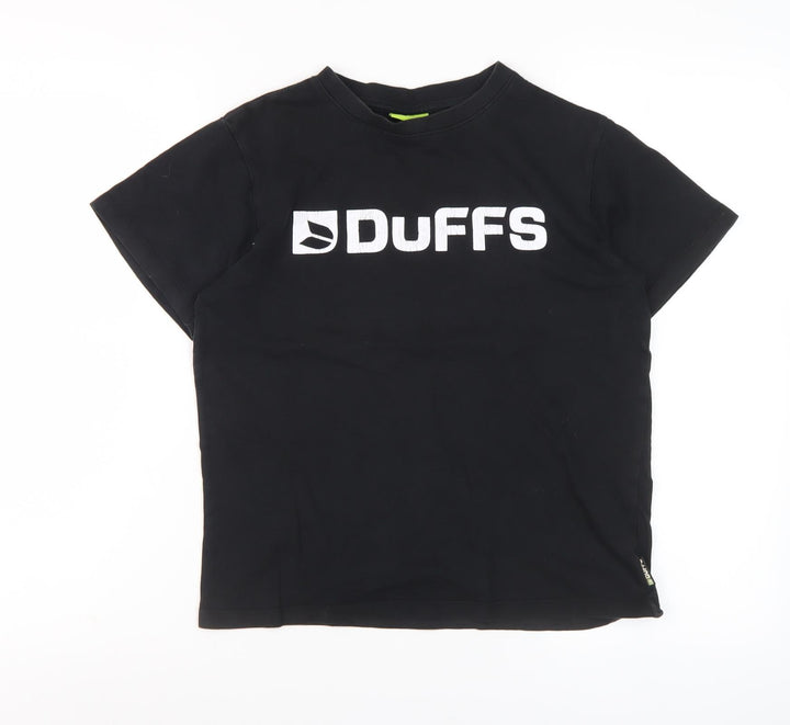 Duffs Teen Black Basic T-Shirt Size 11-12 YRS