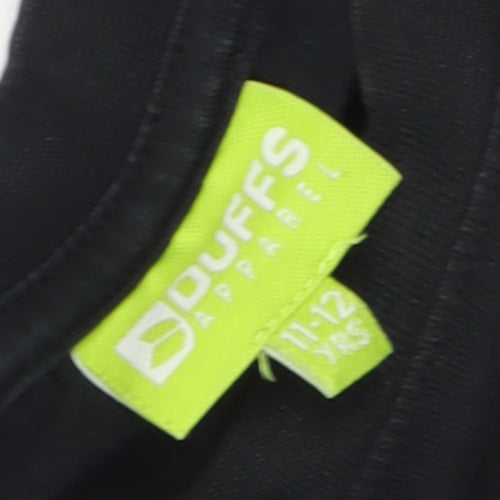 Duffs Teen Black Basic T-Shirt Size 11-12 YRS