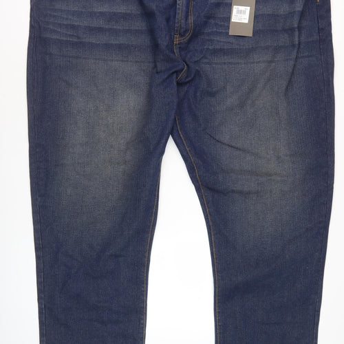 Forge Men's Blue Regular Fit Jeans, Size 58L