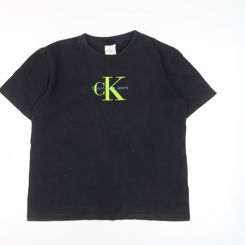 Calvin Klein Black T-Shirt, Unisex, Size L