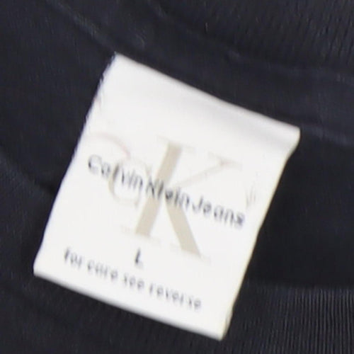 Calvin Klein Black T-Shirt, Unisex, Size L