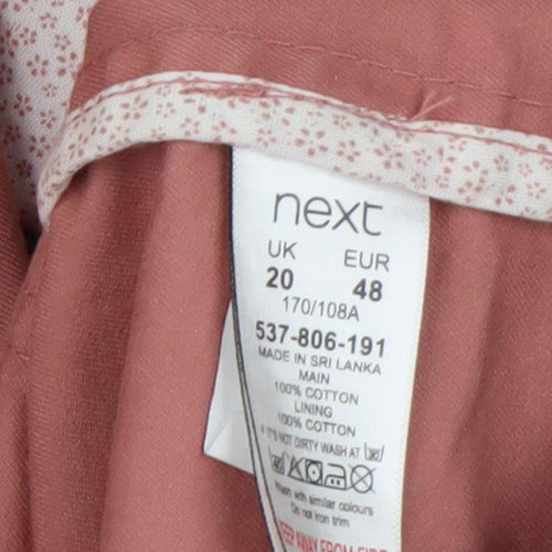 Next Women's Pink Cotton Military Jacket Size 20