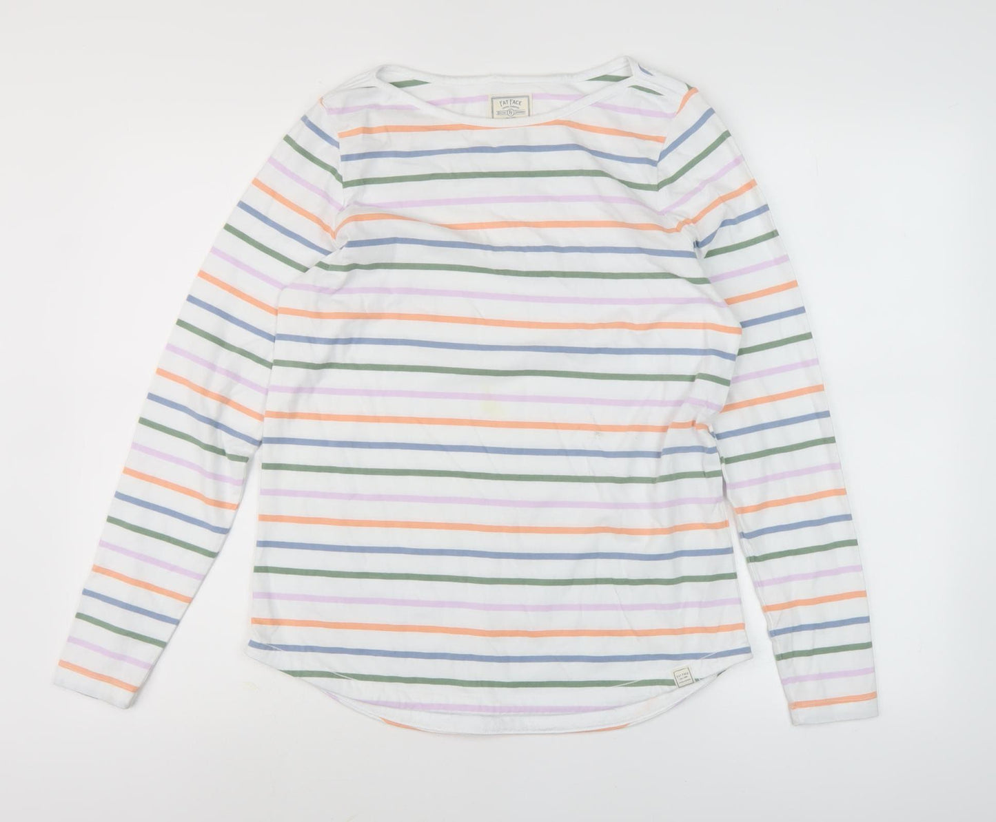 Fat Face Women's Multicoloured Striped T-Shirt Size 10