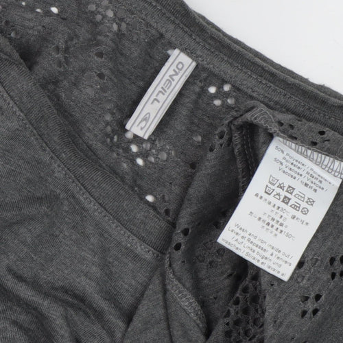 O'Neill Grey Women's 3/4 Sleeve Top - Size 10