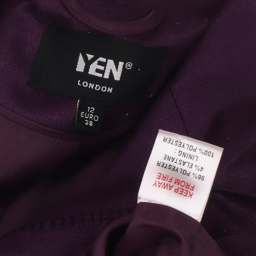 Yen London Women's Purple Blazer Size 8 Business Casual