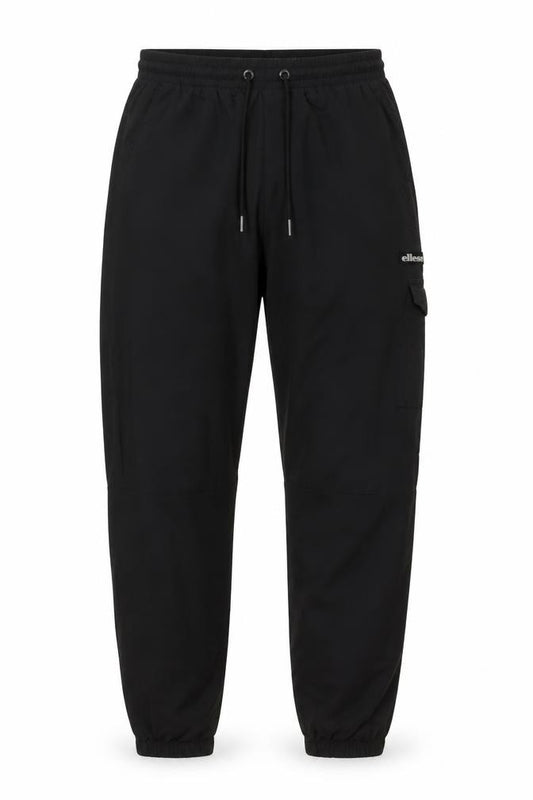 Front view of Ellesse men’s black jogger trousers s