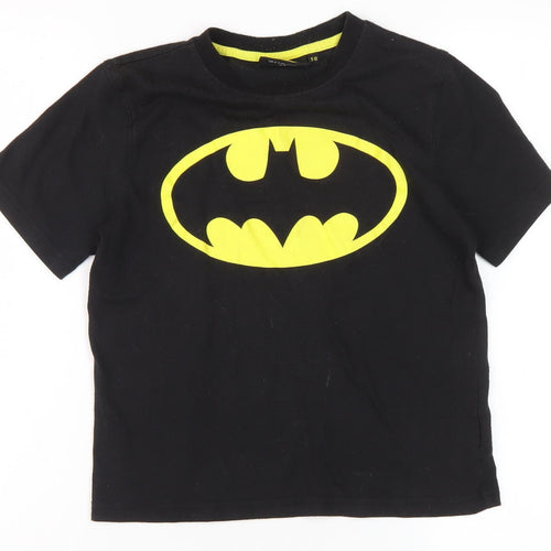 Batman Boys Black T-Shirt, 9-10 Years, Superhero Graphic Print