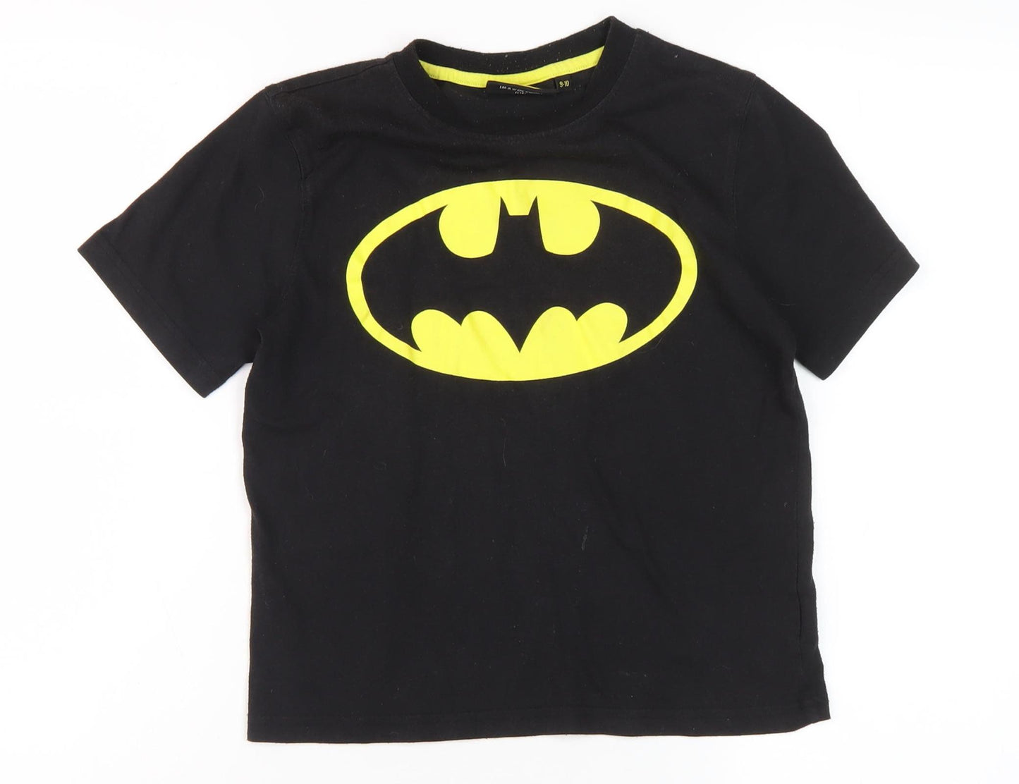 Batman Boys Black T-Shirt, 9-10 Years, Superhero Graphic Print