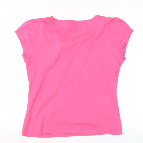 Lakeland Women's Pink Bow T-Shirt Size 16 Round Neck