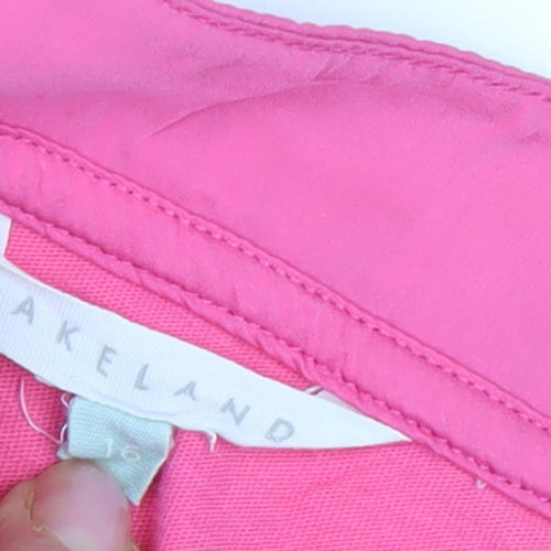 Lakeland Women's Pink Bow T-Shirt Size 16 Round Neck