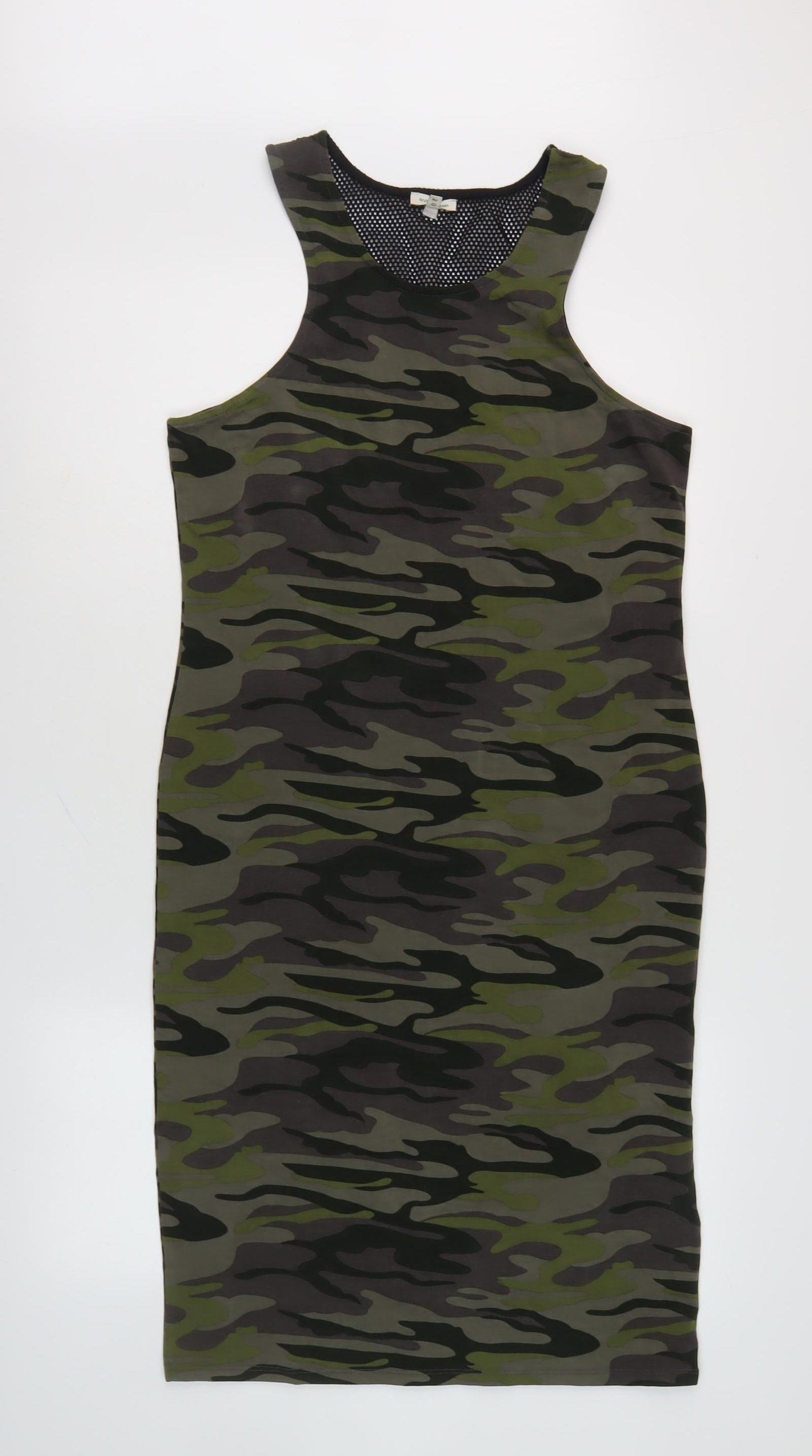 River Island Women's Camouflage Tank Dress Size 14