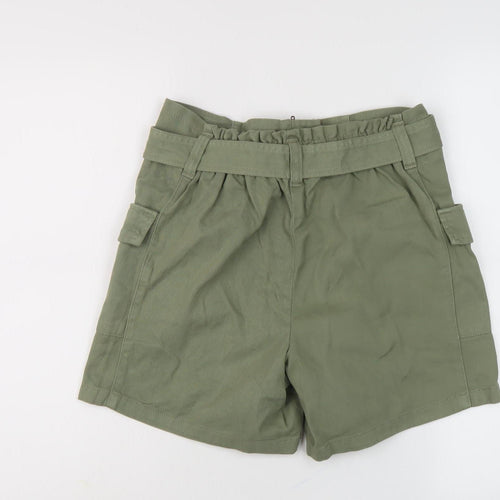 Next Women's Green High Rise Utility Shorts, Size 8
