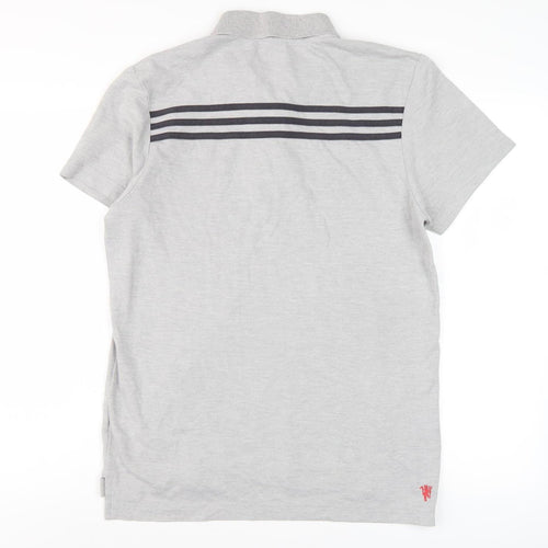 Adidas Men's Grey Polo Shirt M Regular Fit Football