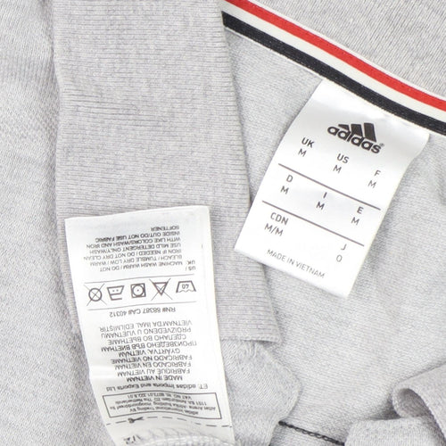 Adidas Men's Grey Polo Shirt M Regular Fit Football